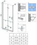 REA/S - Sprchové Dvere Molier Chrome + Profil 90 KPL-K8539