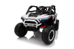 Mamido Mamido Elektrické autíčko Buggy UTV KCK 4x4 biele 24V | 800W | 50 kg | EVA | LED | 2,4Ghz | ECO koža