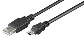 MicroConnect kábel USB2.0 A (M) - miniUSB B (M) 2m čierna / 480Mbit/s (USBAMB52)
