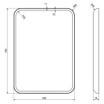 SAPHO - FLOAT LED podsvietené zrkadlo 50x70cm, biela 22571