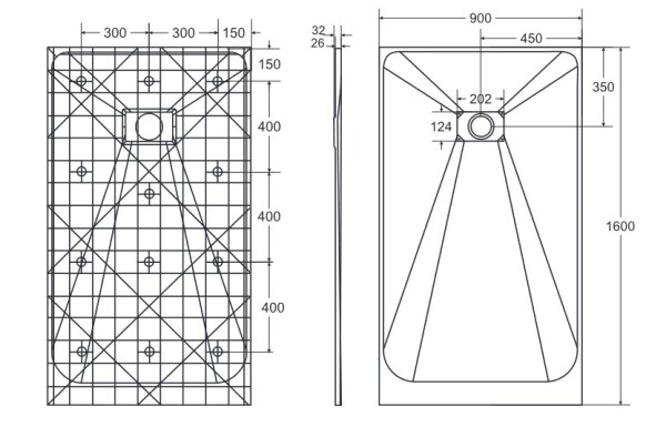 BESCO - Obdĺžniková sprchová vanička VEXO - čierna - Farba - Čierna , Nožičky k vani - Bez nožičiek, Rozmer A - 160, Rozmer B - 90 VEXOOBD1690B