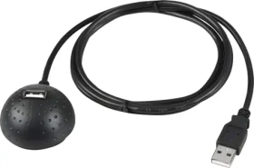 Goobay 68913 čierna / Predlžovací kábel USB 2.0 / so stojanom / 1,5 m (68913)