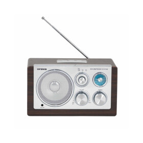 Orava RR-29 B / Retro rádio / AM | FM / 230V | 6V (4x 1.5AA) / 13W / teleskopická anténa / 1x 3W / 3.5 mm AUX / USB (RR-29 B)