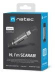 Natec SCARAB 3 šedá / Čítačka pamäťových kariet / USB-A + USB-C / USB 3.2 Gen 1 / SD, microSD do 2TB (NCZ-2262)