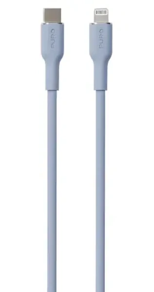 Puro Soft svetlo modrá / Dátový kábel / USB-C - Lightning MFi / 12 W / 1,5 m (PUCAPLTUSBCICONLBLUE)