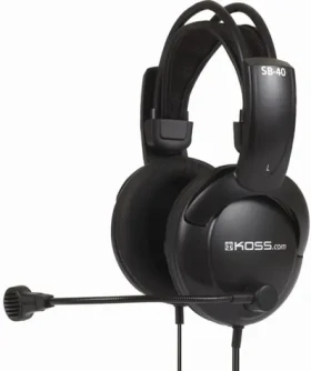 KOSS SB40 čierna / Slúchadlá s mikrofónom / 2.7m / 3.5mm jack (SB/40)
