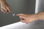 AQUALINE - FAGO zrkadlo s LED osvetlením 50x70cm, dotykový senzor, stmievateľné FA060