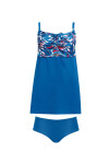 Dámske dvojdielne plavky tankini S984J22 Blue7 - Self 44D Modrá