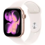 Apple Watch Series 11 GPS+Cellular 42mm Ružovo zlaté hliníkové telo - Svetlo rumenný športový remienok S/M / 130-180 mm (MF8E4MP/A)