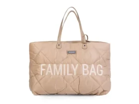 Childhome Family Bag Puffered Beige / Cestovná taška / 55 x 40 x 18 cm (CWFBPBE)