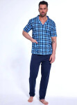 Cornette 318/53 cr/r 3XL-5XL pánske pyžamo bez zipsu tmavě modrá 4XL