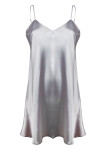 DKaren Plus Size Slip Karen Silver stříbro