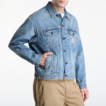 Bunda Carhartt WIP Helston Jacket UNISEX Blue Destroy Wash, Splatter XL