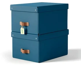 Leitz Úložný box Puro M námornícka modrá / Kartón / 17 l / 270 × 200 × 370 mm / 2 ks (61490068)
