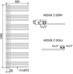 MEXEN/S - Neptún radiátor + vykurovacia tyč 1400 x 500 mm, 600 W, chróm W101-1400-500-2600-01