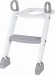FreeON Záchodová doska s rebríkom biela/sivá / od 3 rokov / do 50 kg (149501)