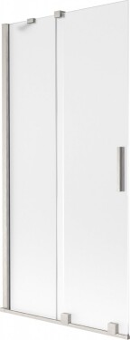 MEXEN/S - Velar dvojkrídlová posuvná vaňová zástena 95 x 150, dekor, nikel kartáčovaný 896-095-000-31-97