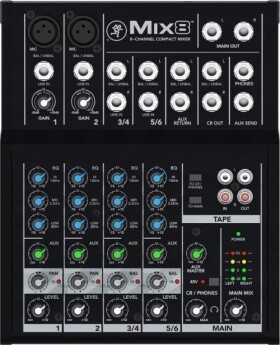 Mackie Mix8, 8 channels, Black