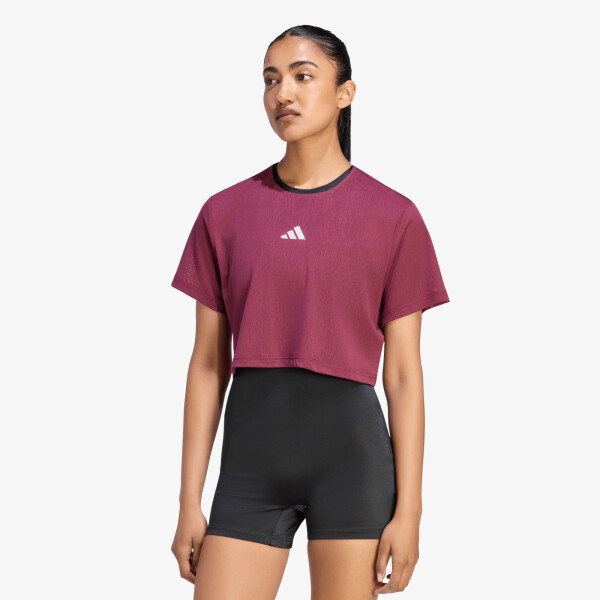 Tričko adidas Tennis Climacool Lace Crop T-Shirt Pro Maroon M