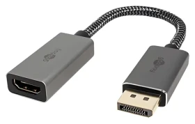 Goobay PLUS DisplayPort - HDMI / Redukcia / 8K, 60 Hz / 10 cm (75272)