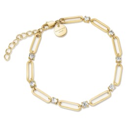Rosefield Štýlový pozlátený náramok s kryštálmi Round JBRCG-J1024