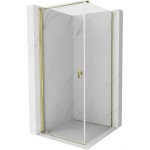 MEXEN/S - Mist-B sprchovací kút dvere krídlové 95 x 95, transparent, zlato 8A2T-095-095-50-00