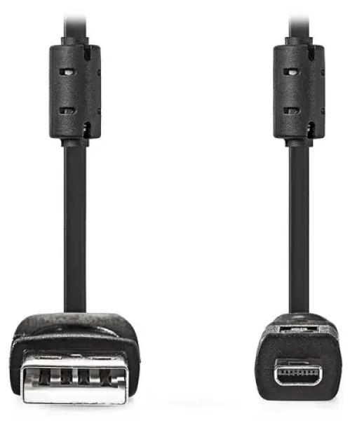 Nedis USB-A - UC-E6 8-pin čierna / Kábel / USB 2.0 / pre fotoaparát / 2 m (CCGL60810BK20)