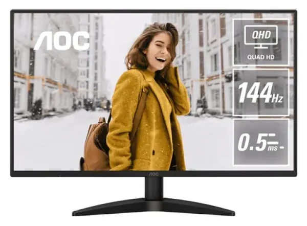 27" AOC Q27B36X čierna / Monitor / IPS / QHD / 144 Hz / 0,5ms / HDMI + DP / VESA (Q27B36X)