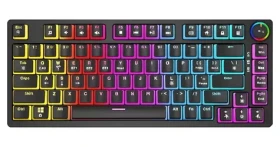 Savio Phenix Gateron Yellow Pro Pudding čierna / Mechanická herná klávesnica / RGB podsvietenie / bezdrôtová (SAVGK-PHENIX YELLOW PUDDING)