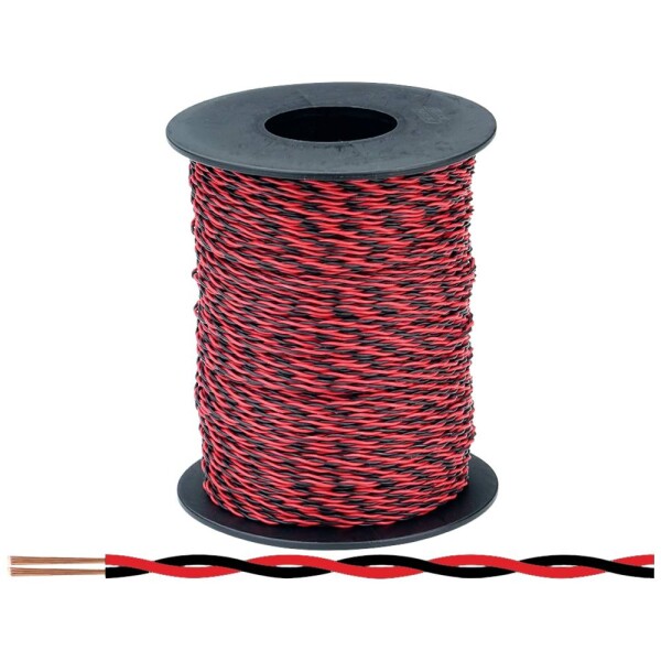 Donau Elektronik 210-10-100 opletenie / lanko 2 x 0.04 mm² + 2 x 0.04 mm² červená, čierna 100 m; 210-10-100