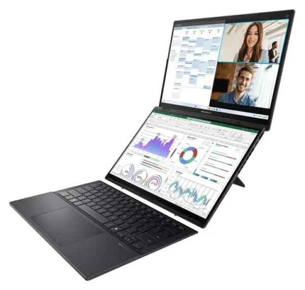 Asus Zenbook Duo 14 OLED sivá / Notebook / 14" WUXGA T / Intel Core Ultra 9 285H / 32GB / 1TB SSD / W11H (UX8406CA-OLED304WZ)