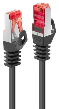 Lindy čierna / Patch kábel Cat6 S/FTP / RJ45-RJ45 / 0,5 m / AWG28 (47371)