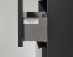CERANO - Kúpeľňová skrinka Velora - čierna matná, úchytka čierna + doska pod umývadlo Navira Pro - 36 mm - 80x56,6x46,5 CER-668573