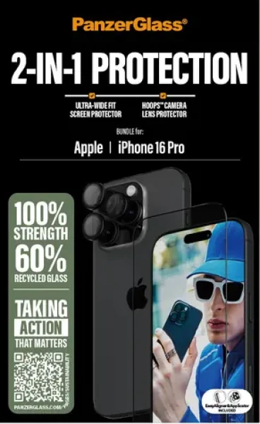 PanzerGlass Bundle Hoops + Tvrdené sklo UWF pre iPhone 16 Pro (B2862+1284)