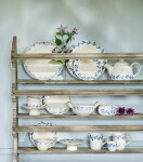 Strömshaga Kameninová šálka s podšálkou Viola Bow Blue