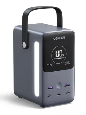 Ugreen 25286 powerbanka sivá / 48000mAh / 300W / 3x USB-C / 2x USB-A (6941876222865)