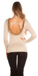 SexyBack! Koucla finednitted jumper with fake fell Einheitsgroesse