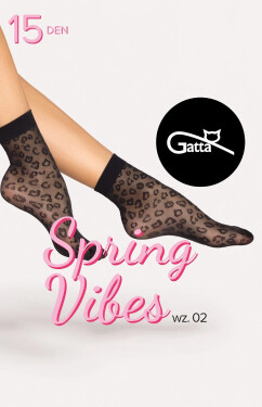 Ponožky Gatta Spring Vibes wz.02 15 den nero Univerzální