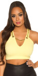 Sexy Crop V-Cut Top with necklace M/L