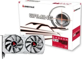 Biostar Radeon RX 580 White 8GB D5 / Grafická karta / 1244 MHz / 8GB GDDR5 / 256-bit / HDMI + 2x DP (VA5825RQ82)