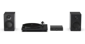 Pro-Ject Colourful Audio System E Satin Black / All-in-one Hi-Fi systém s gramofónom (9pcasesb)