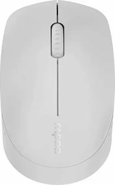 Rapoo M100 Silent Multi-Mode svetlo-šedá / bezdrôtová optická myš / 1300 DPI / 2.4 Ghz / BT 3.0 a 4.0 / 3 hr. + koliesko (6940056181855)