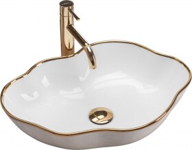 REA - Umývadlo na dosku Pearl Gold Edge REA-U0696