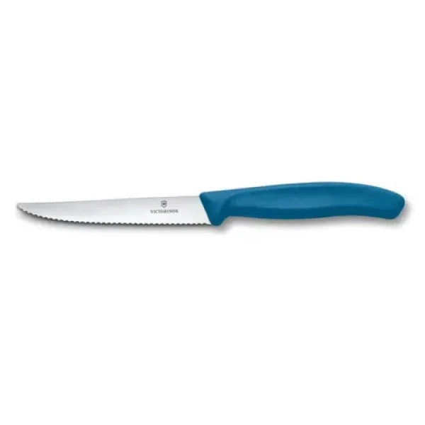 VICTORINOX Swiss Classic Nôž na steak a pizzu 11 cm modrá / vrúbkované ostrie (6.7232.C1)