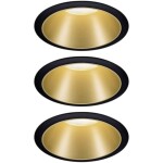 Paulmann 93404 Cole Coin vstavané svietidlo sada 3 ks LED 6 W čierna, zlatá; 93404