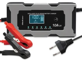 Mikroprocesorová nabíjačka batérií 12V/10A LCD / Nabíjačka autobatérie / AGM / GEL / LiFePO4 (52493)