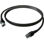 Easylan CP1KSBSBS0015 RJ45 sieťové káble, prepojovacie káble CAT 6A S/FTP 1.50 m čierna dvojžilový tienený, bez halogénov, samozhášavý 1 ks; CP1KSBSBS0015