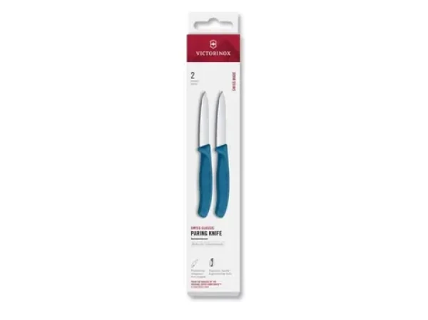 VICTORINOX Swiss Classic Kuchynský nôž 8 cm set 2 ks modrá / špicaté rovné ostrie (6.7602.2C1)