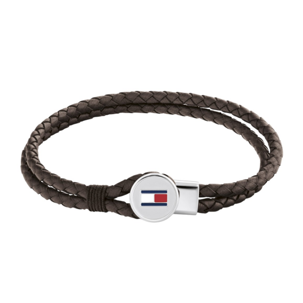 Tommy Hilfiger Moderný kožený náramok v hnedej farbe 2790655