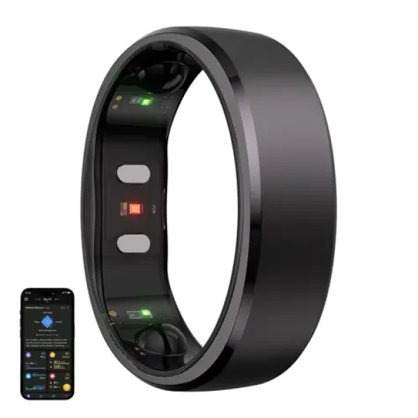 RingConn Gen 2 SMART Ring veľ. 7 čierna / šikovný prsteň / Titan / BT 5.0 / IP68 (123030705)